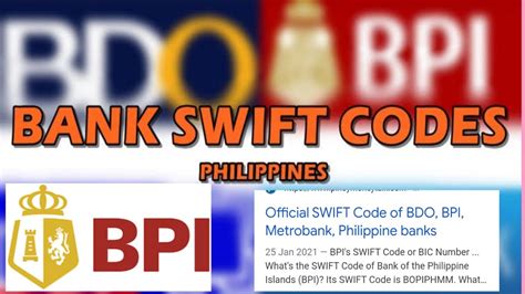 bpi swift code 2020|SWIFT Codes (BICs) for BPI DIRECT .